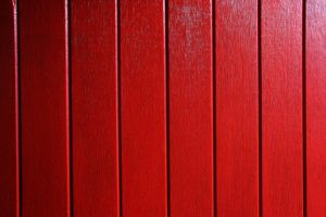 photograph of wooden deck painted red